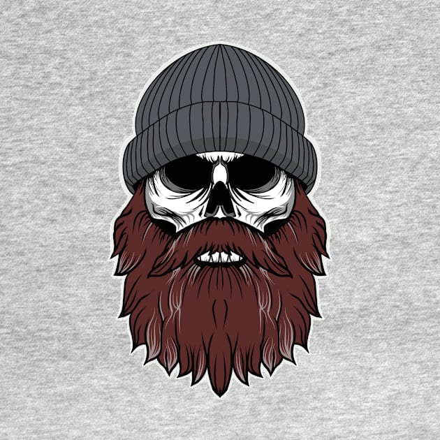 Bearded Skull by BL Tees